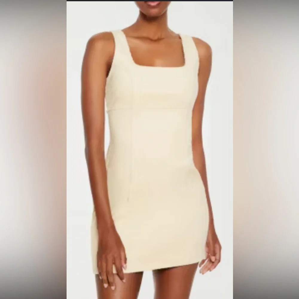 Cream Corduroy Mini Dress - Picture 2 of 2